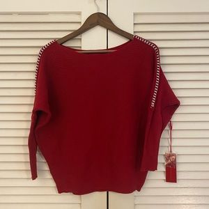 Jennifer Lopez Ribbed Dolman top